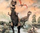 Динозавры и птеродактиль